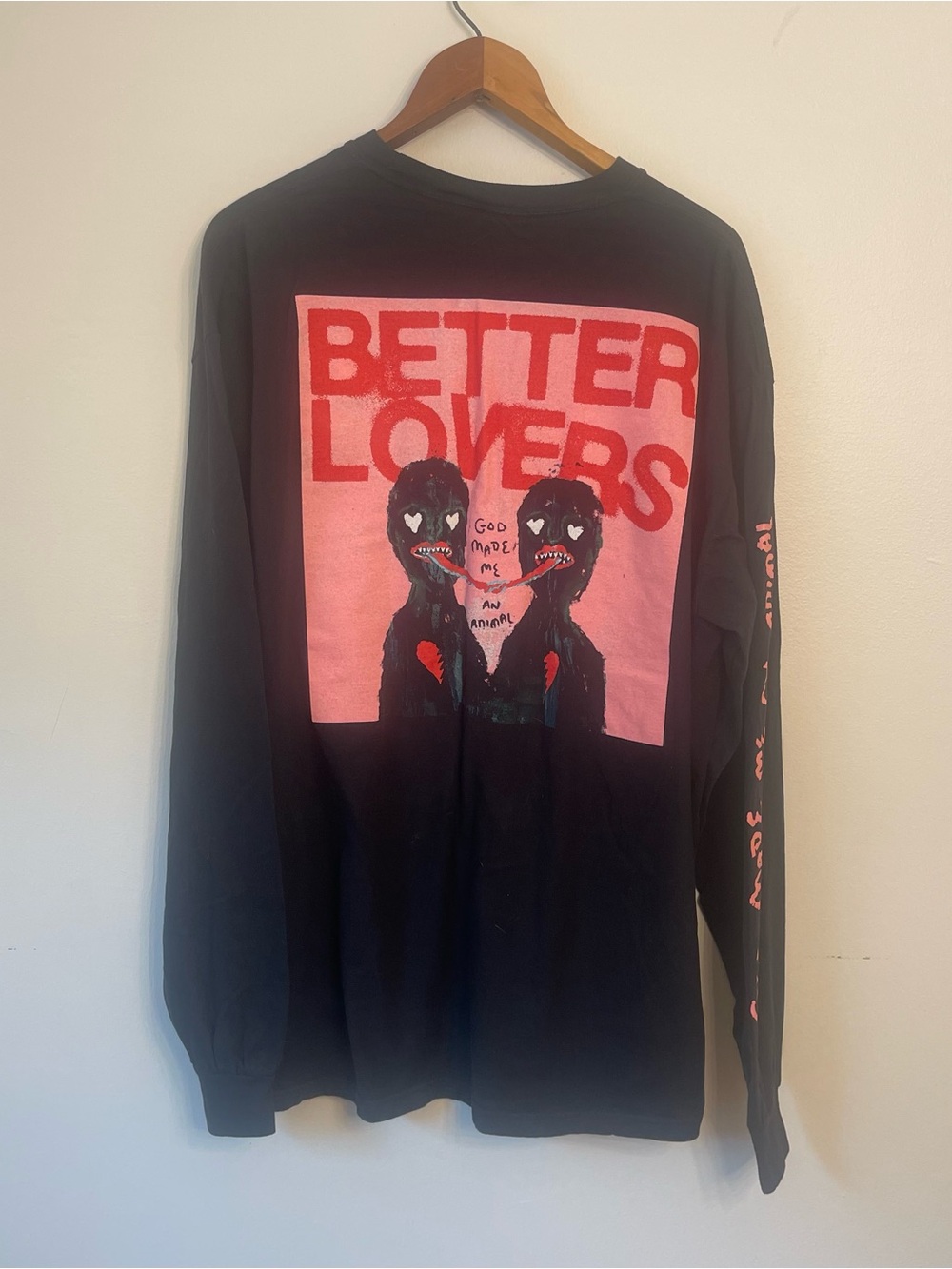 Better Lovers Double print sleeve print LS Band Tee 2XL
